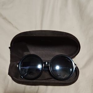 Tom Ford Round Black Sunglasses
